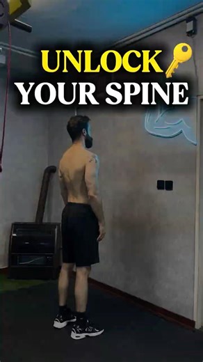 This Wall Move Reduces Back Pain & Spine Rotation ♻️💪🏻‪@MiladRahimifit‬