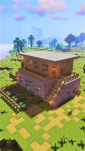 Minecraft Medieval Cliff Farm Tutorial Timelapse 🤯