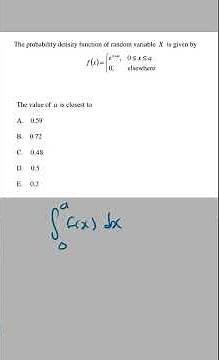 Finding Value for a Probability Density Function | Maths Methods