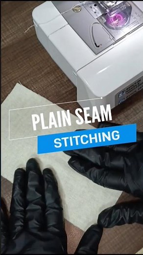 Plain Seam Stitch | The Foundation of Sewing 🧵✨#fashioneducation #shorts #seams #plainseam #stitch