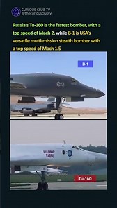 B-1 Lancer and TU-160: Different bomber designs, speed, range, and payload strengths compared
