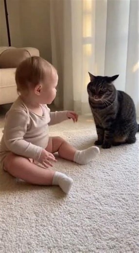 Baby vs Cat: No Scatch! 😂
