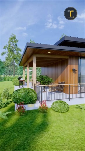 9m x 9m Small House Design with Swimming Pool