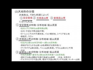 [地理] 世界の地形(大地形編)