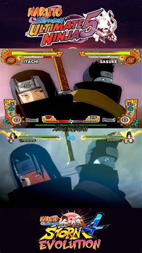 Naruto Storm Evolution VS Naruto Ultimate Ninja 5 | Itachi & Kisame Team Ultimate Jutsu 🥶