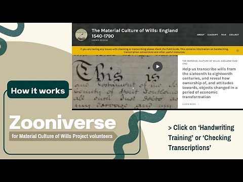 The Wills Project on Zooniverse: a complete guide for beginners