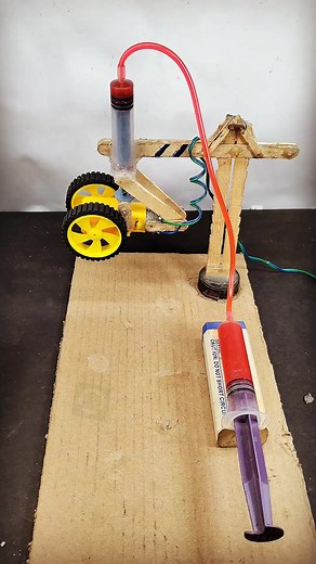 How Airplane Landing Gear Works _ DIY Hydraulic _ DC Motor Mechanism #ramptech #airmagnet #multiengi | Om enterprineur