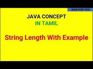 Java program to find Length of a string in tamil| length of string with and without string function