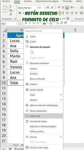 Poner igual al final de la celda. Tips Excel
