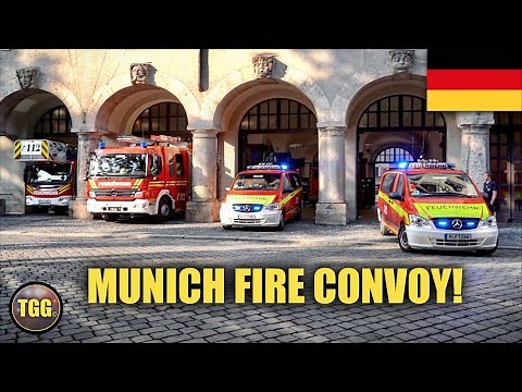 [Germany] Munich Firefighting Convoy Responding!