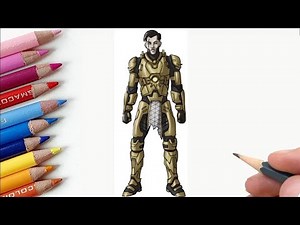 HOW TO DRAW *NEW* MIDAS REX SKIN from FORTNITE - STEP BY STEP DRAWING TUTORIAL
