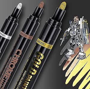 ZOET Chrome Marker for Plastic Glass Rock Ceramic or Any Surface, Liquid Mirror Markers with Reflective Gloss Metallic Effect