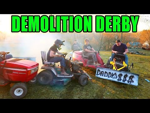 How to Properly DESTROY 5 Tractors (DEMO DERBY)