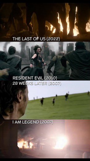 What is the most iconic zombie running scene? #thelastofus #residentevil #28weekslater #iamlegend #zombie #ratersapp #pandemie #pandemic #epidemic #moviecomparison #film #movie #series #tvshow #vampire