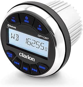 Clarion GR10BT Marine USB/MP3/WMA Gauge Mount Receiver with Bluetooth