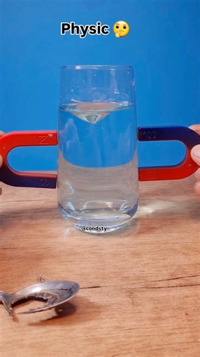 respect 😱🔥l magnet and water experiment #experiment #tiktok #science