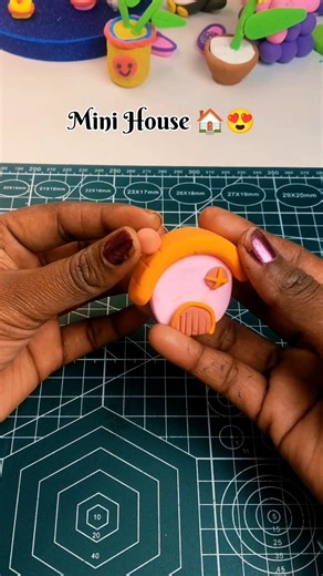 DIY idea 💞 How to make easily polymer Home with Sunper clay🙂 #trend #diy #music #art #art