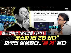Goldman Sachs's Global Reaction Explodes: "KOSPI to Hit 12,000," Foreign Investors Making Big Mov...