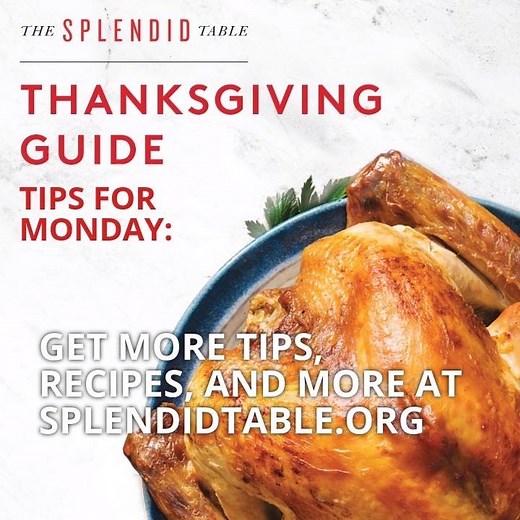 1.3K views · 21 reactions | There just three days left until Thanksgiving and there are important things to be done! See our complete Thanksgiving Guide checklist for the days ahead: https://bit.ly/2PRWZ70 | The Splendid Table | Facebook