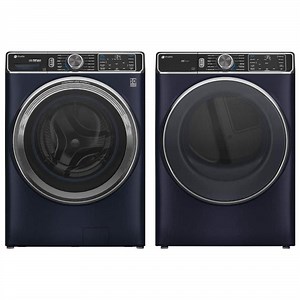 GE Profile 5.3 cu. ft. Smart Front Load Washer and 7.8 cu. ft. Dryer set in Sapphire Blue - The Home Depot