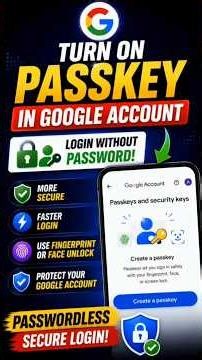How to Turn On Passkey in Google Account (2026) | Passwordless Login Guide in Tamil