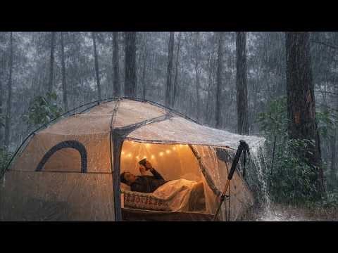 ULTIMATE Camping Challenge: Surviving a Violent Lightning Storm & Torrential Downpour! ⛈️