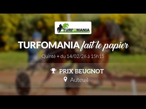 Turfomania Pronostic Quinté du Samedi 14 Février 2026