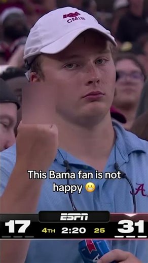 This Bama fan isn’t happy 😬
