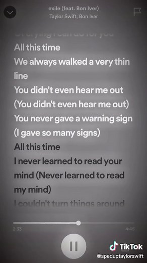 Exile Taylor Swift ft. Bon Iver: Full Song Lyrics