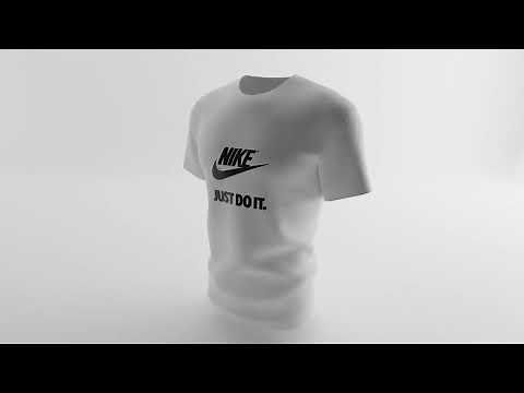 Nike t-shirt 3d model with blender 3.0