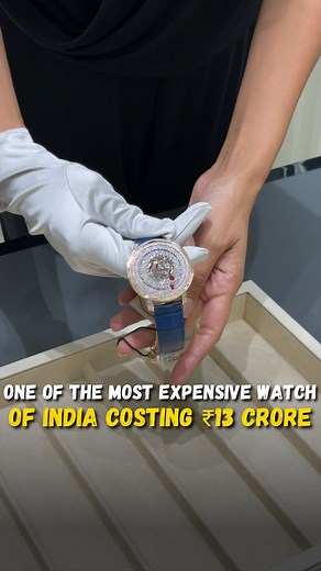 Curly Tales | A Fork Media Group Co. on Instagram: "#CTDiscovery Jacob & Co has celebrities like David Beckham, Cristiano Ronaldo & Nita Ambani among its loyal customers. You can get your hands on these luxurious timepieces at the only 📍Jacob & Co Boutique Store in India, Palladium Mall The hour disk on the Mystery Tourbillon is set with 119 diamonds and two red rubies to show the hours. The outer ring is set with 108 diamonds and 12 blue sapphires Follow @curly.tales for more #reels #jacob&co 