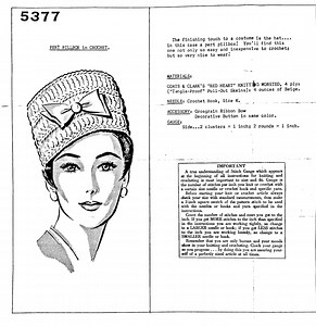 Vintage Crocheted Pillbox Hat Pattern – 1960s Coats & Clark Leaflet 5377 – PDF Instant Download - Etsy