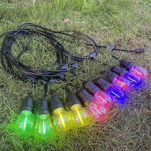 [Hot Item] Custom Color Bulb Christmas Decoration Lamps Outdoor Waterproof LED Solar Light String