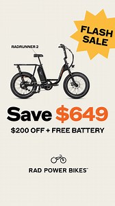 Save big on Rad’s best-seller – plus snag a free bonus battery for a whopping $699 in savings!  | Rad Power Bikes | Facebook