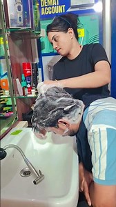 head wash Unisex Salon Academy🙏 Business Salon💥Beauty Parlour 💇‍♂️ Hairstyle Seema Viral Video #sho