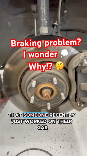 You tell ME why the customer is having brake problems! 😎👍🫵 #mechanic #automotive #brakes