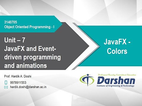 Unit 7: JavaFX - Colors