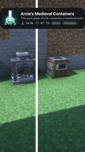 Minecraft: Medieval Containers + Better Note Blocks & Fences 🔥✨#minecraft #resourcepack #shorts