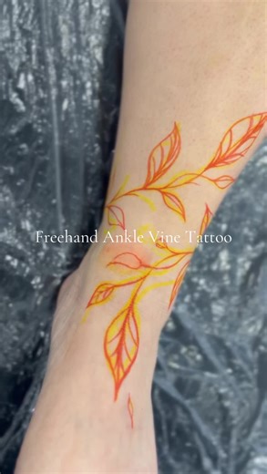 Freehand Ankle Vine Tattoo Ideas