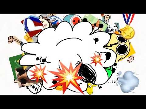 cartoon fight cloud (lots of people)
