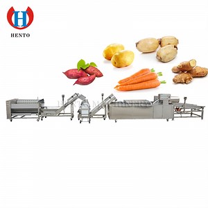 [Hot Item] Industrial Root Vegetables Washer Peeler Cutter Production Line