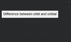 Difference between orbit and orbital... | Filo