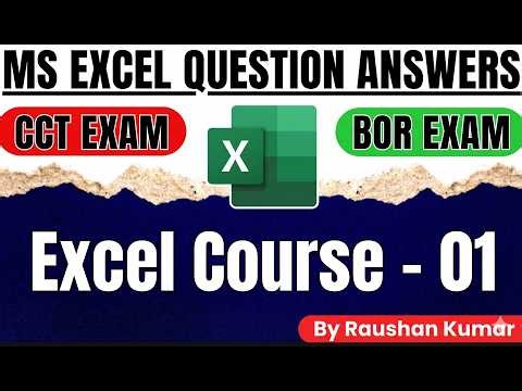 Fundamentals of Excel | Basic Questions on Excel | CCT EXAM | BOR EXAM