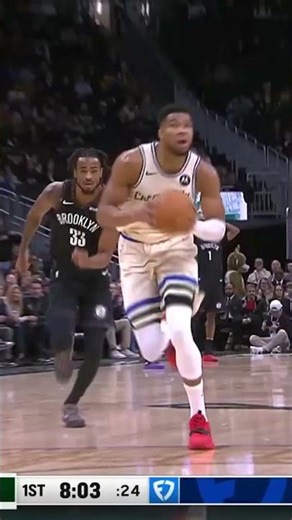 Giannis Steal & SLAM! unstoppable Transition Dunk vs the Nets