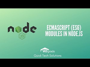 ES6 Module in Nodejs | ECMA Script Modules | Node.js Tutorial Series