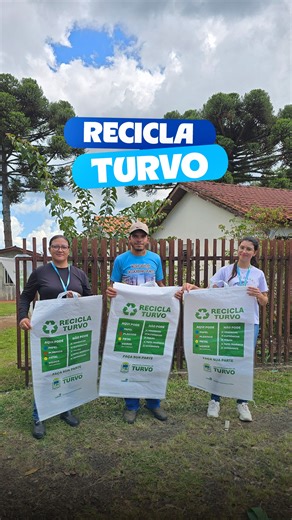 Prefeitura de Turvo on Instagram: "🌱♻️ Sua ecobag chegou! Agora vamos juntos cuidar do nosso Turvo? A Prefeitura de Turvo está distribuindo ecobags para facilitar a separação dos seus recicláveis! Mas atenção: para que tudo funcione direitinho, é importante seguir algumas orientações: - Separe corretamente seus resíduos recicláveis - Coloque a ecobag na rua apenas no dia da coleta seletiva - Evite deixar o material exposto fora do horário 📅 Não sabe qual é o dia da coleta no seu bairro? Confir