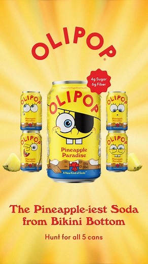Pineapple Paradise has landed! Juicy, tropical, SpongeBob-approved 🧽🍍 | Olipop