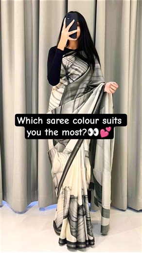 Which saree colour suits you the most 👀💕 #saree #trending #fashion #viral
