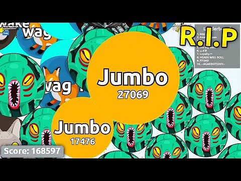 Agar.io 168,597 Score FAIL - EPIC SOLO AGARIO GAMEPLAY