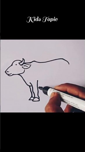 Buffalo drawing easy step by step/How to draw a buffalo